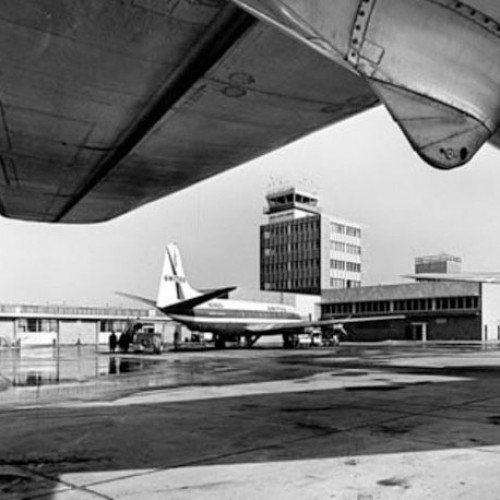 historical photo of airport