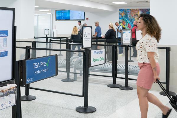 young woman at tsa